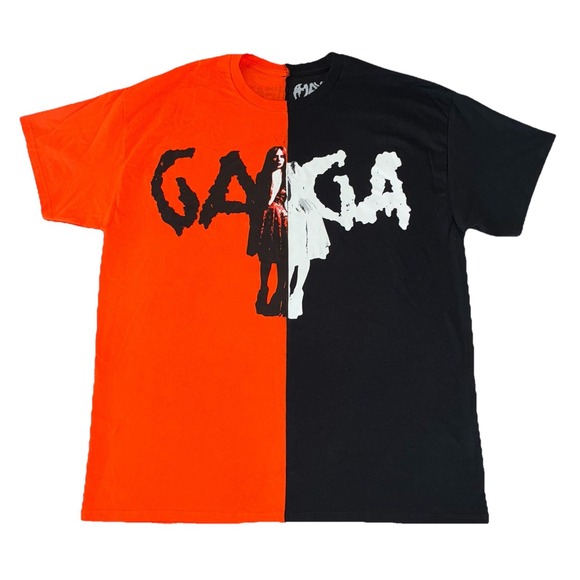 Lady Gaga T Shirt XL Split Orange Black Mayhem Ball Tour Merch NEW